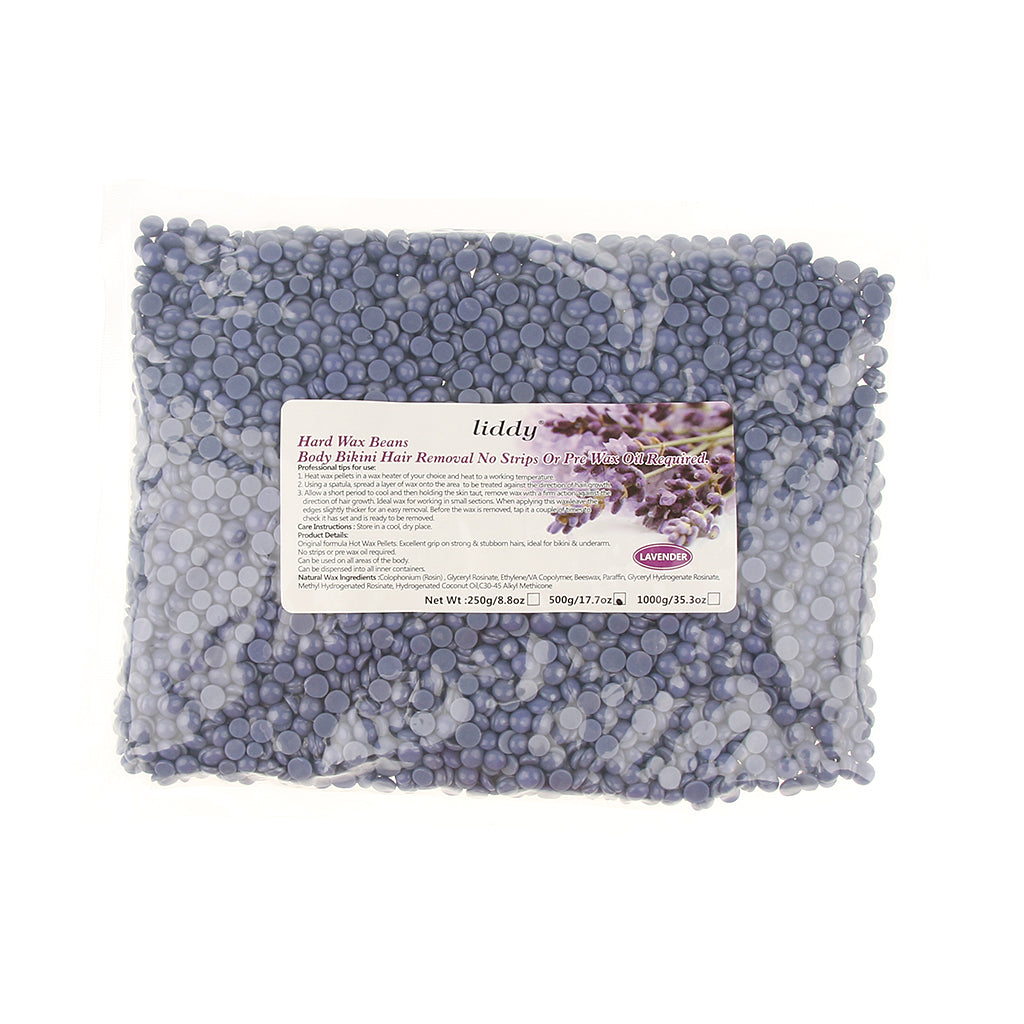 Wax Beans Hair Removal Face Leg Depilatory Hard Wax Pellets 500g  Lavender