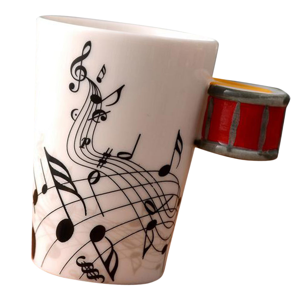 Ceramic Cup Coffee Mug Instrument Mug Creative Gift Red Drum