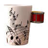 Ceramic Cup Coffee Mug Instrument Mug Creative Gift Red Drum