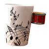 Ceramic Cup Coffee Mug Instrument Mug Creative Gift Red Drum