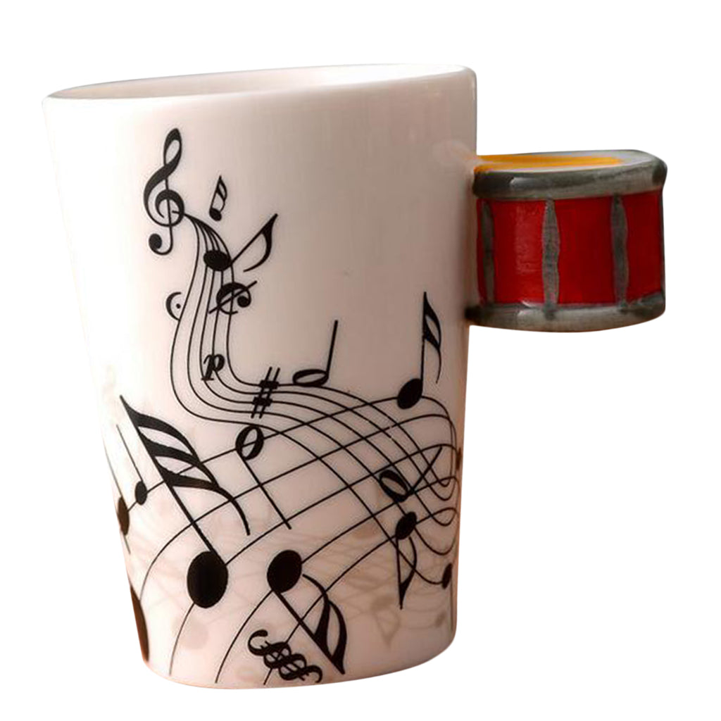 Ceramic Cup Coffee Mug Instrument Mug Creative Gift Red Drum