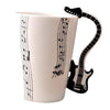 Ceramic Cup Coffee Mug Instrument Mug Creative Gift Black Guitar Stave 1