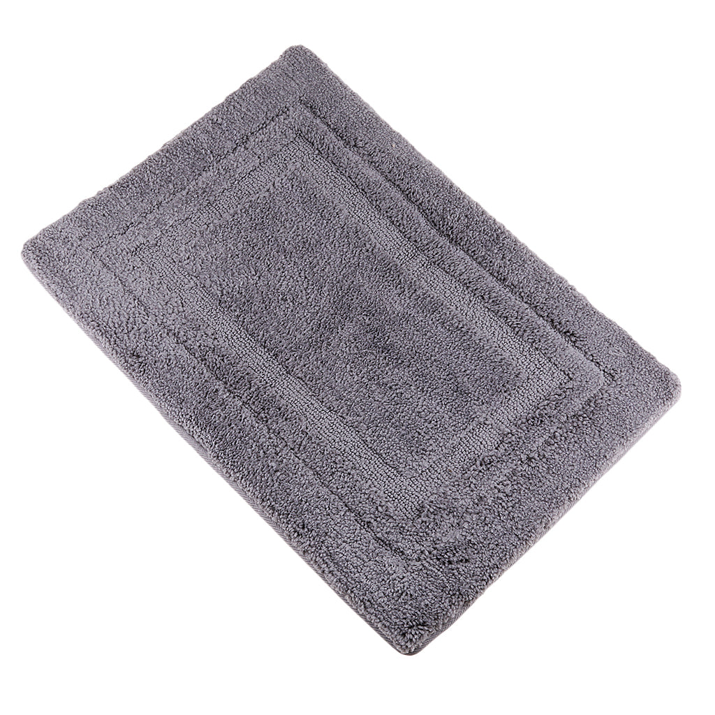 Bathroom Non-Slip Door Mat Bathmat Floor Rug Pure Color Grey 40x60cm