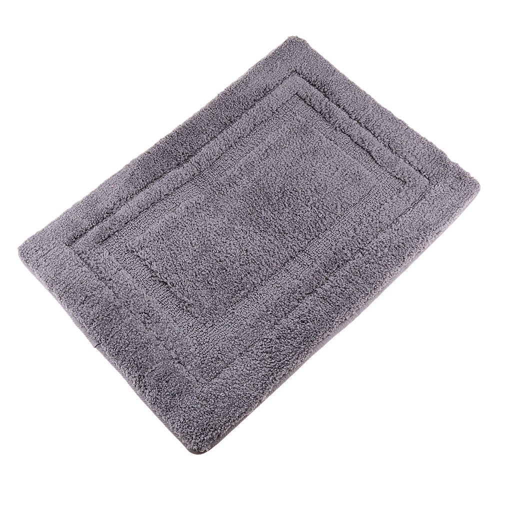 Bathroom Non-Slip Door Mat Bathmat Floor Rug Pure Color Grey 40x60cm