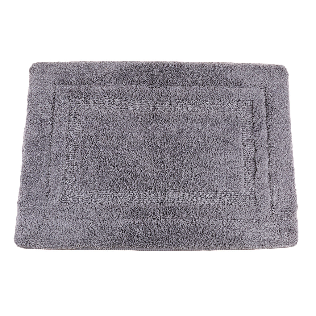 Bathroom Non-Slip Door Mat Bathmat Floor Rug Pure Color Grey 40x60cm