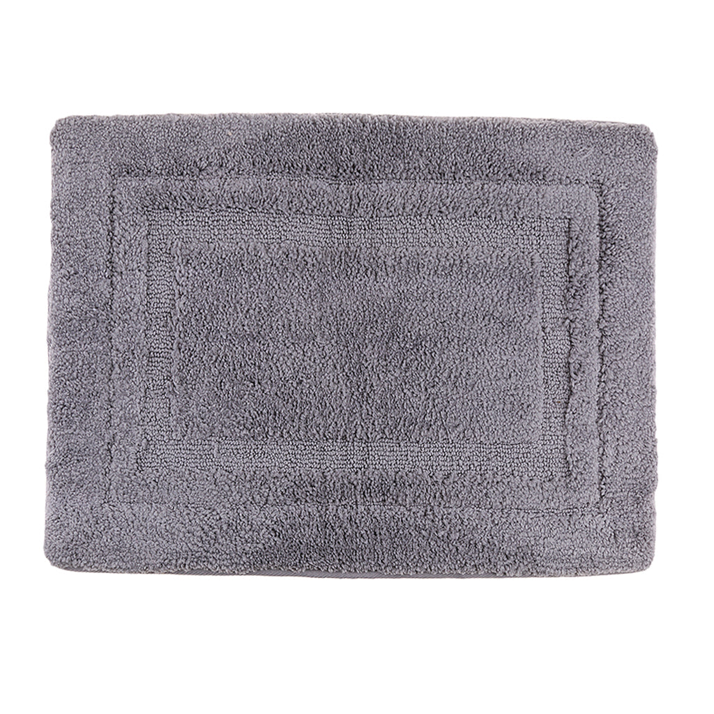 Bathroom Non-Slip Door Mat Bathmat Floor Rug Pure Color Grey 40x60cm