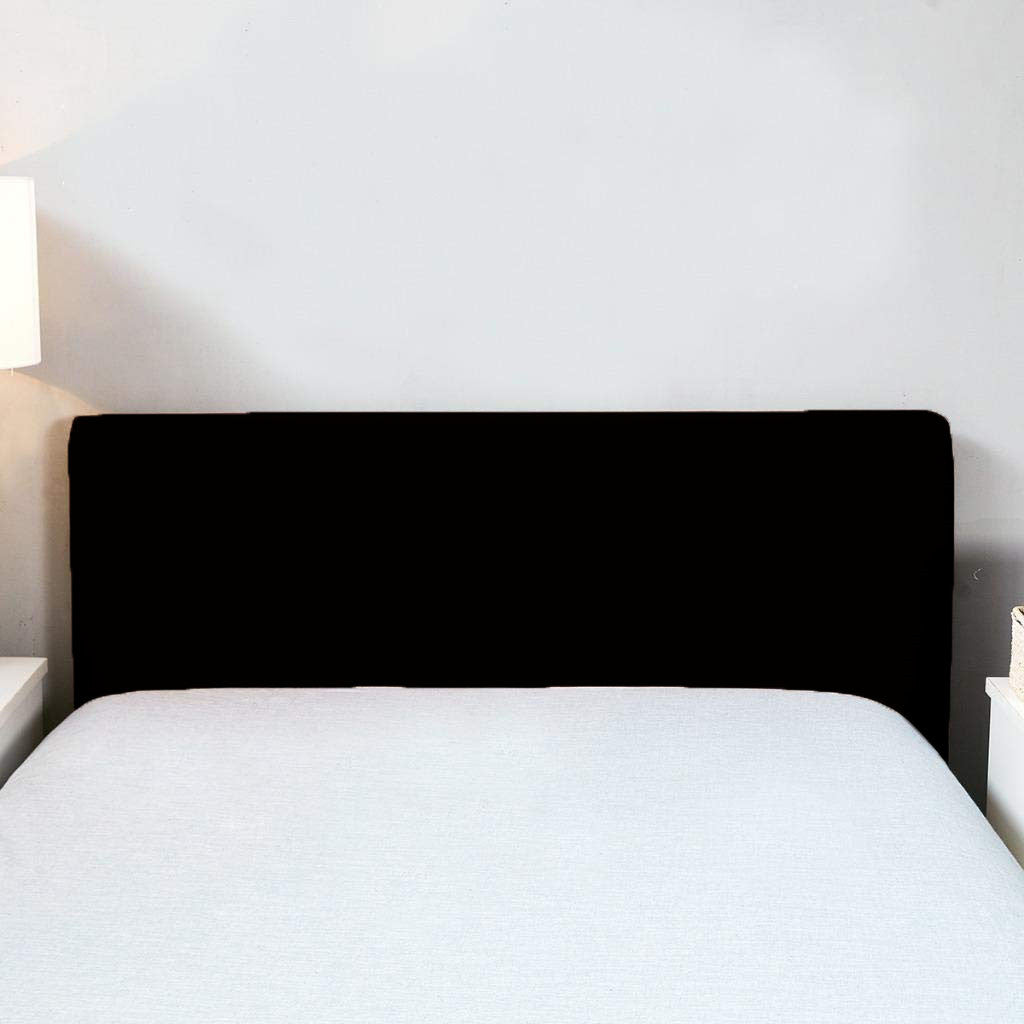 Bed Headboard Slipcover Stretch Dustproof Decor Slip Cover,1.5m Black