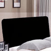 Bed Headboard Slipcover Stretch Dustproof Decor Slip Cover,1.5m Black