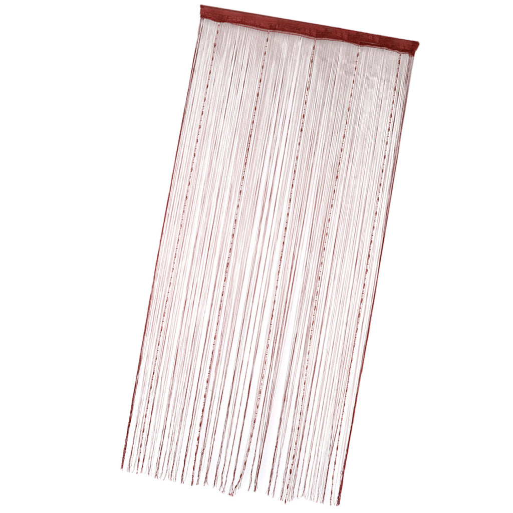 Door String Curtain Panel Fringe Curtain Fly Screen Room Divider Dark Coffee