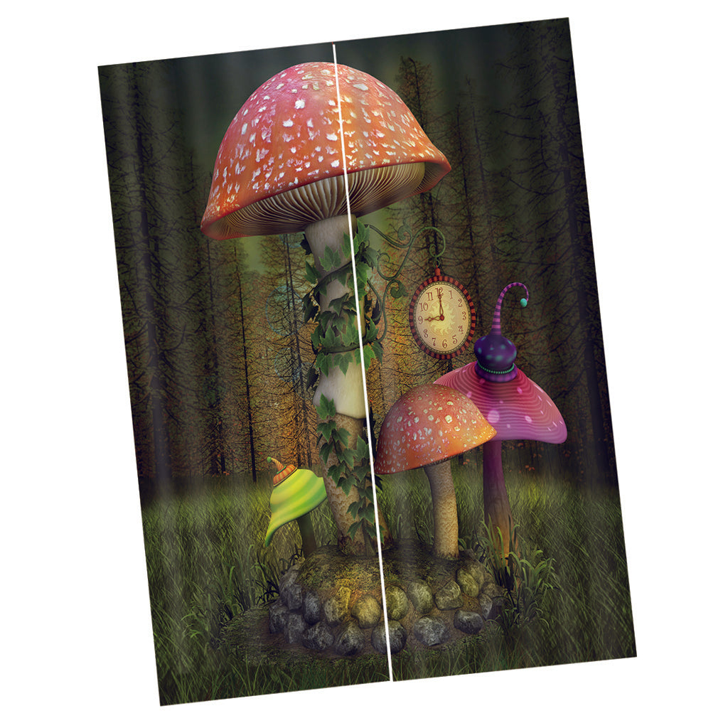 Colorful Digital Printing Mushroom curtain Insulated 3D Curtain Style-1