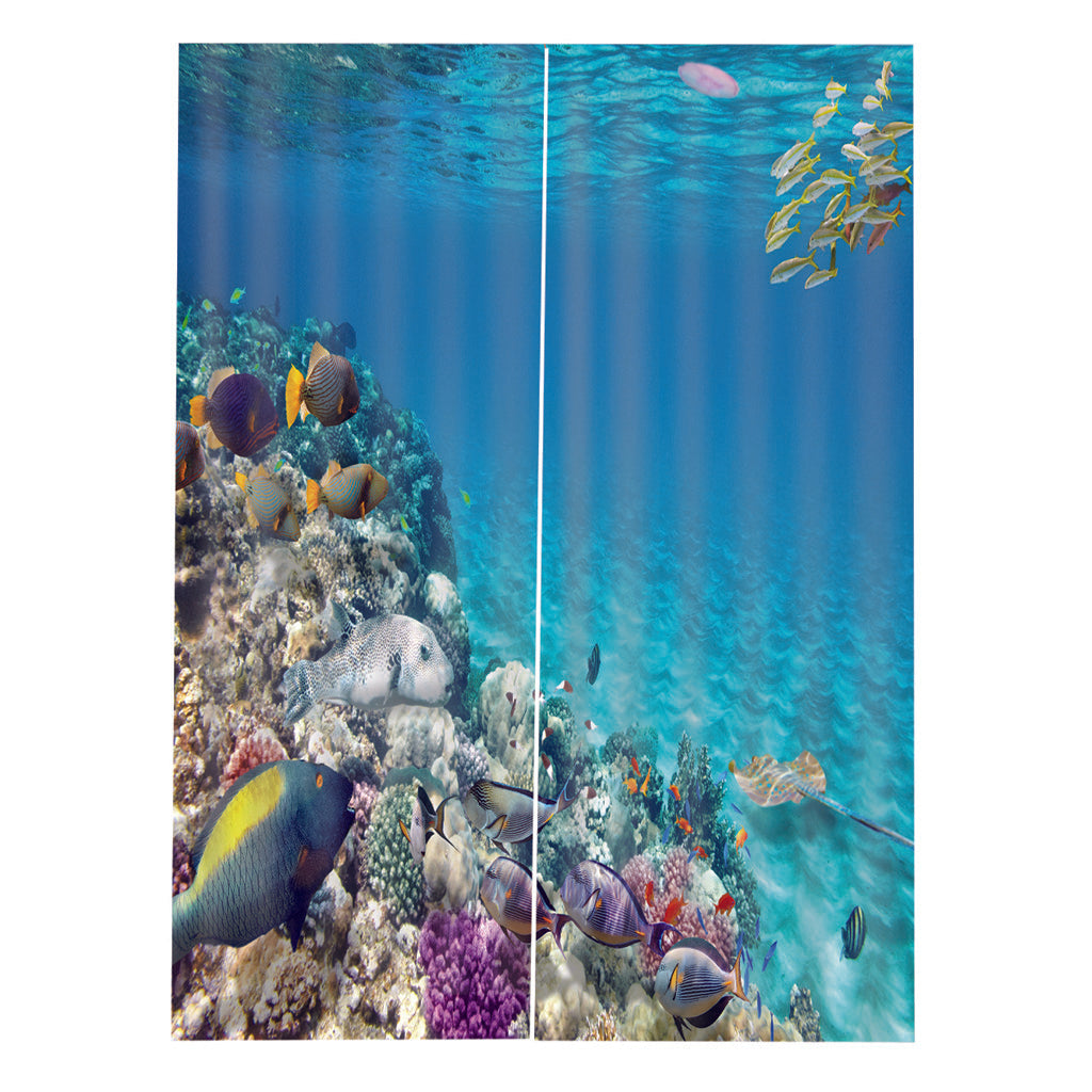 Sea World Digital Printing Thermal Insulated 3D Curtains Vine 140x100cm