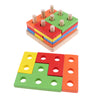 Color Blocks Stacking Shape Puzzle Wooden Toy Kids Early Educational Game 01