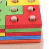 Color Blocks Stacking Shape Puzzle Wooden Toy Kids Early Educational Game 01