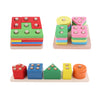 Color Blocks Stacking Shape Puzzle Wooden Toy Kids Early Educational Game 01