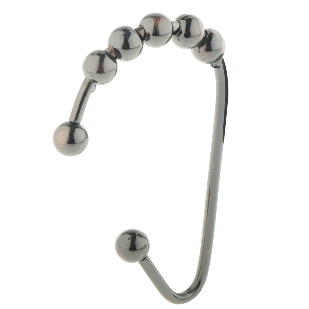 12 PCS Bathroom Stainless Steel Shower Curtain Hooks Rings Bronze