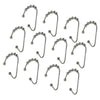 12 PCS Bathroom Stainless Steel Shower Curtain Hooks Rings Bronze