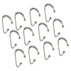 12 PCS Bathroom Stainless Steel Shower Curtain Hooks Rings Bronze