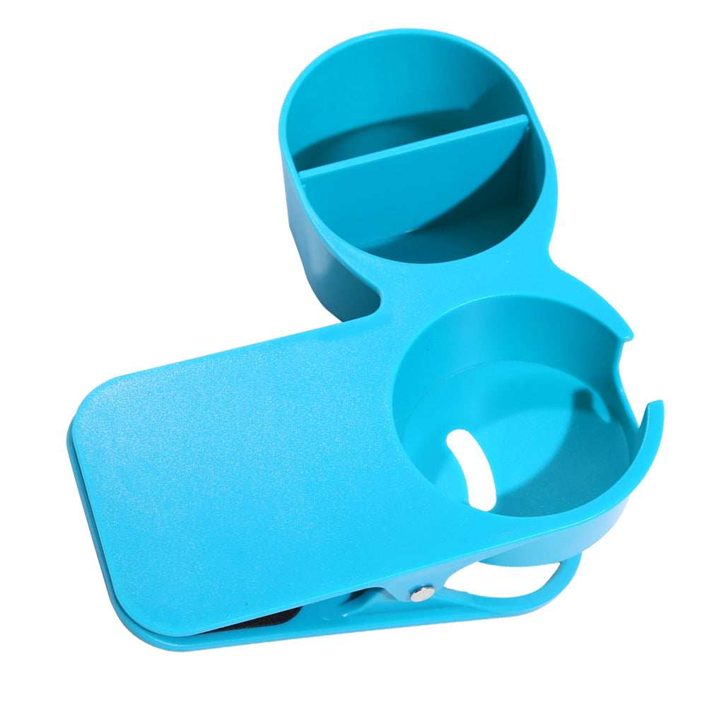 Multi-functional Home Office Table Desktop Cup Holder Clamp Clip Blue