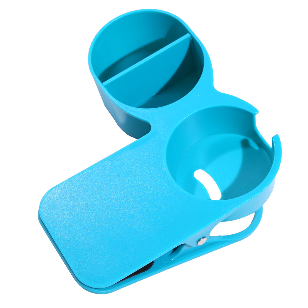 Multi-functional Home Office Table Desktop Cup Holder Clamp Clip Blue