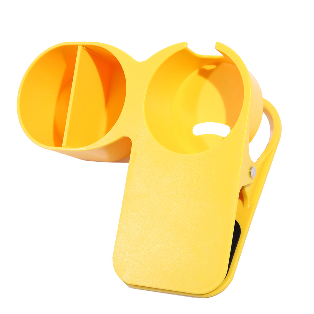 Multi-functional Home Office Table Desktop Cup Holder Clamp Clip Yellow