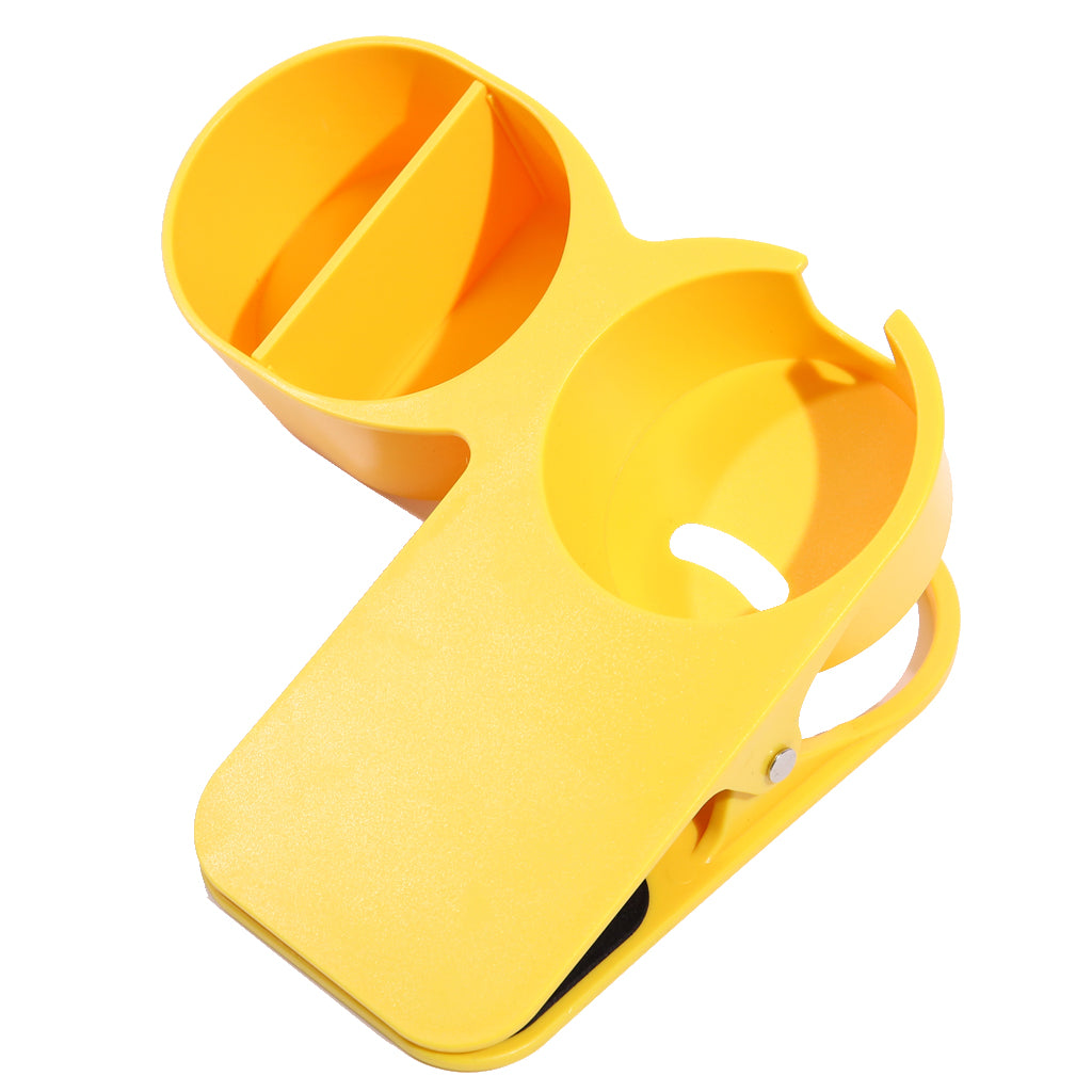 Multi-functional Home Office Table Desktop Cup Holder Clamp Clip Yellow