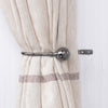 1 Pair Window Curtain Holdback Tieback with Decorative Ball Finial Grey