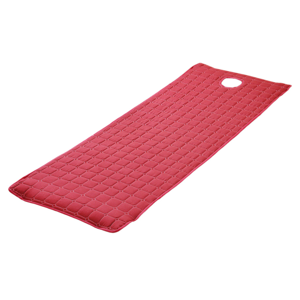 Non-slip Massage Table Sheet Cover with Elastic Band 190x80cm Wine Red