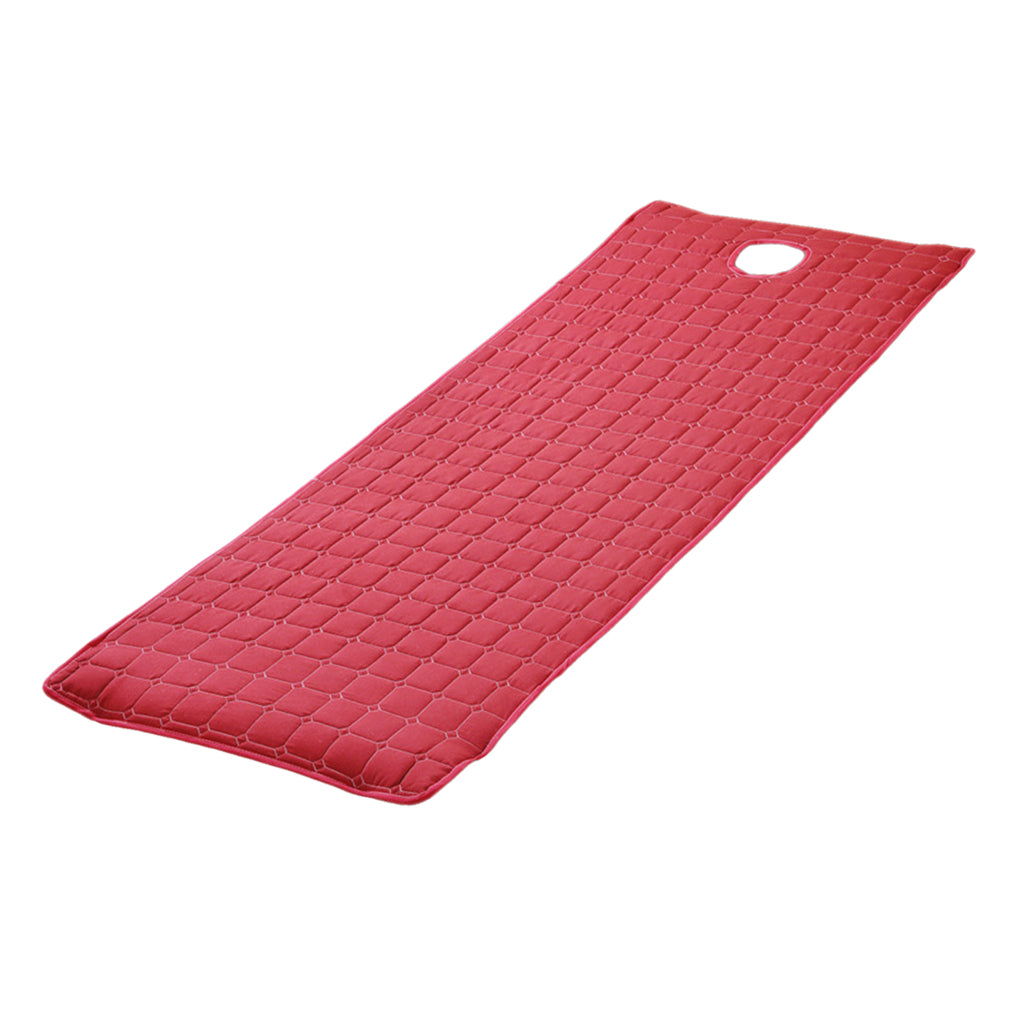 Non-slip Massage Table Sheet Cover with Elastic Band 190x80cm Wine Red