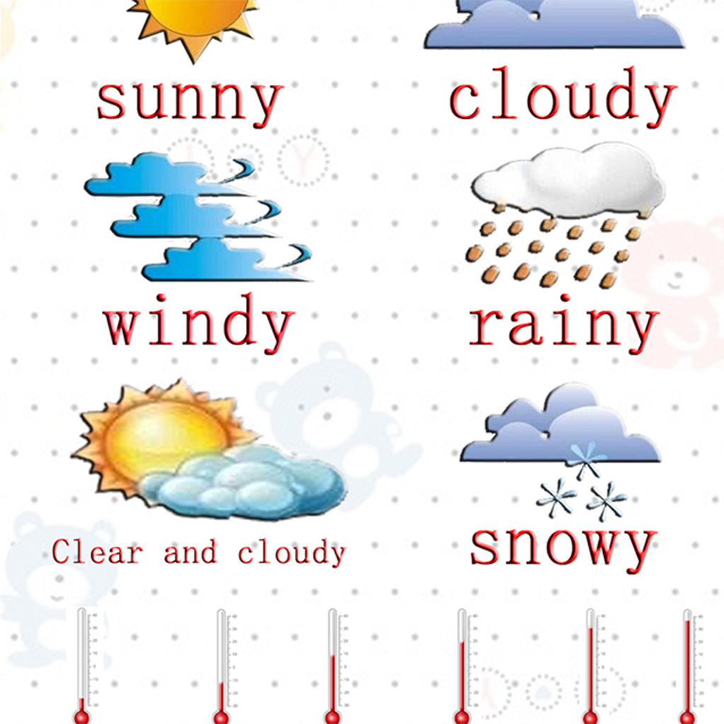 Kids Toddlers earning Poster Preschool Educational Wall Posters Weather_2