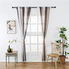 Window Sheer Curtains Rod Pocket Faux Linen Voile Curtains 100x200cm Color_6