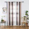 Window Sheer Curtains Rod Pocket Faux Linen Voile Curtains 100x200cm Color_6