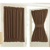 Light Reducing Thermal Insulated French Glass Door Curtain Panel  Coffee