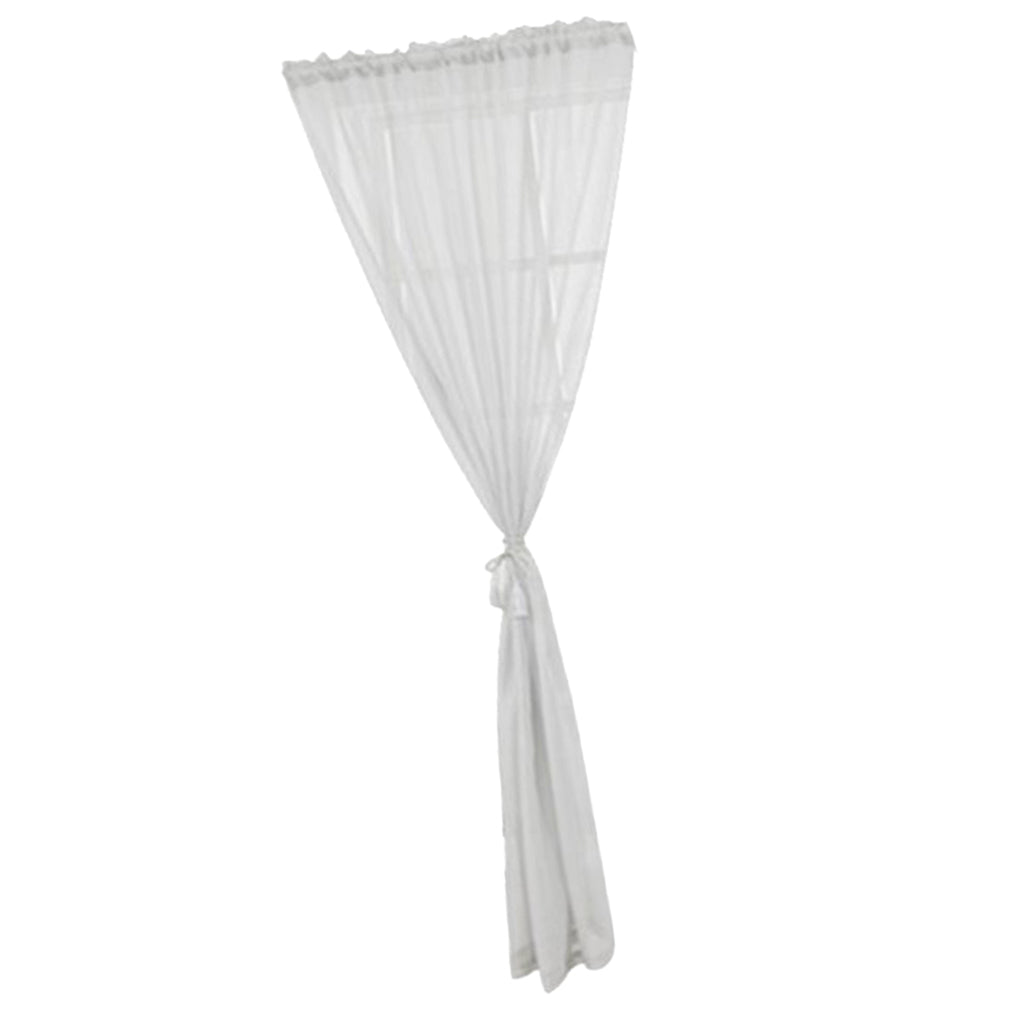 Kitchen Curtain Sheer Door Window Voile White - 132x213cm