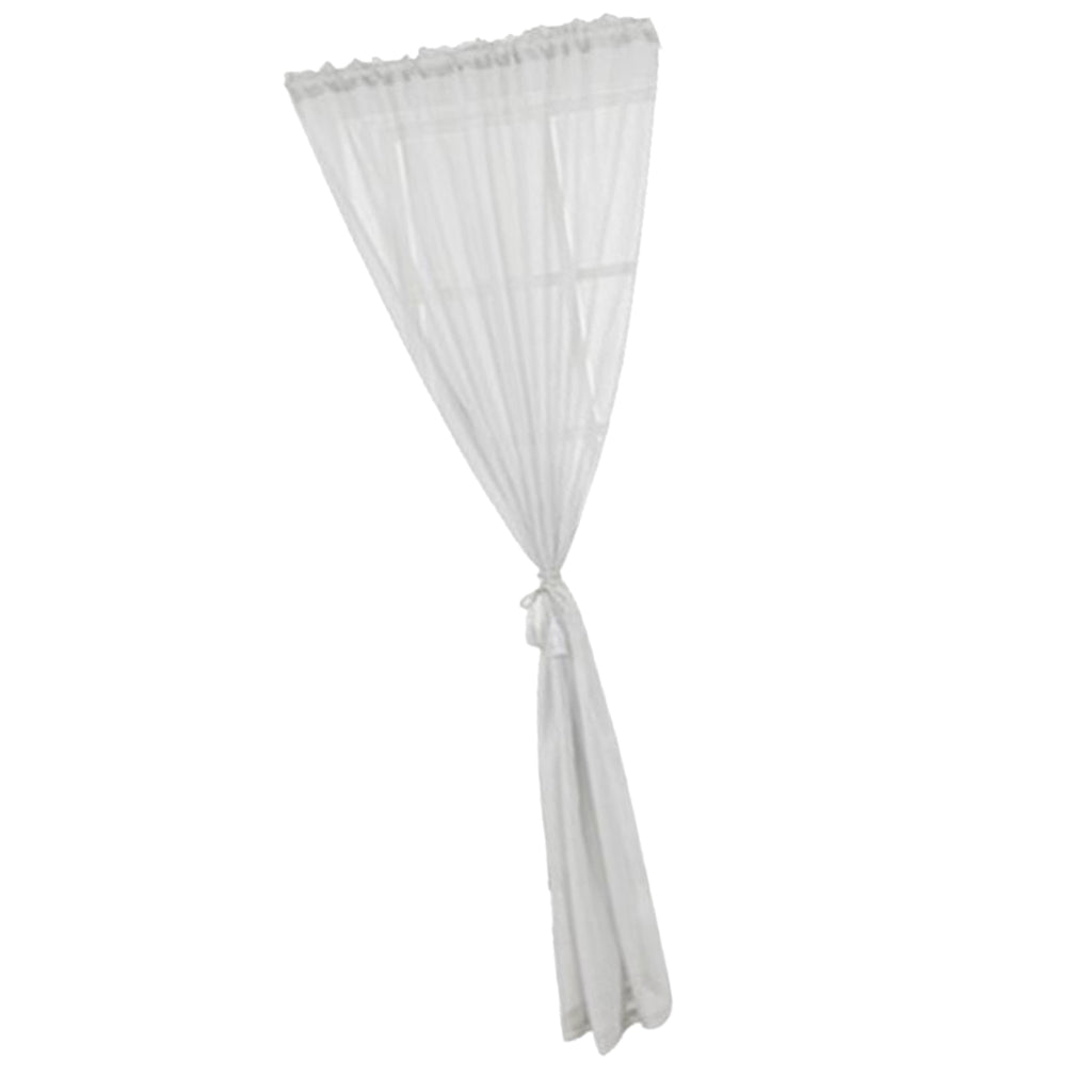 Kitchen Curtain Sheer Door Window Voile White - 132x213cm