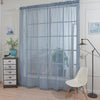 Kitchen Curtain Sheer Door Window Voile Grey - 132x240cm