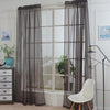 Kitchen Curtain Sheer Door Window Voile Coffee - 132x213cm