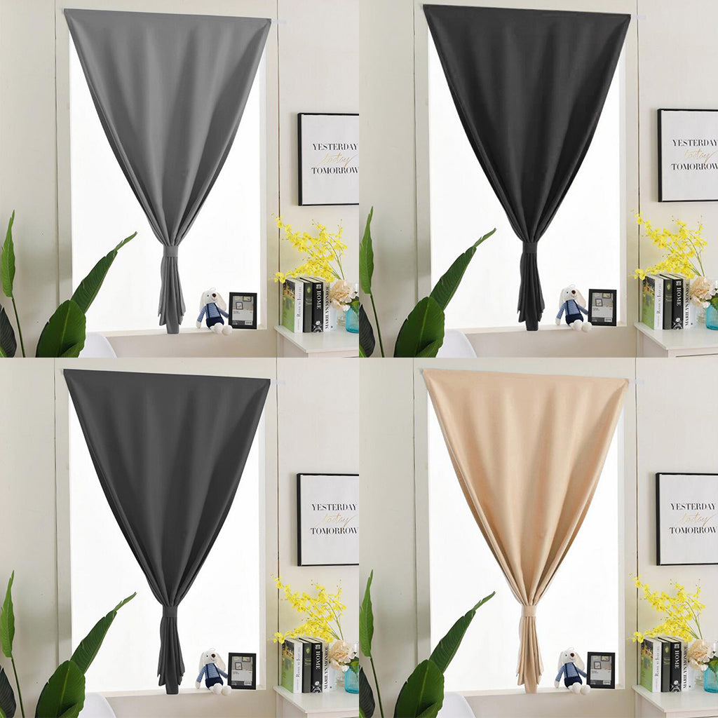 1 Panel Self Adhesive Window Blackout Curtains Drapes Light Gray 1x1.2m