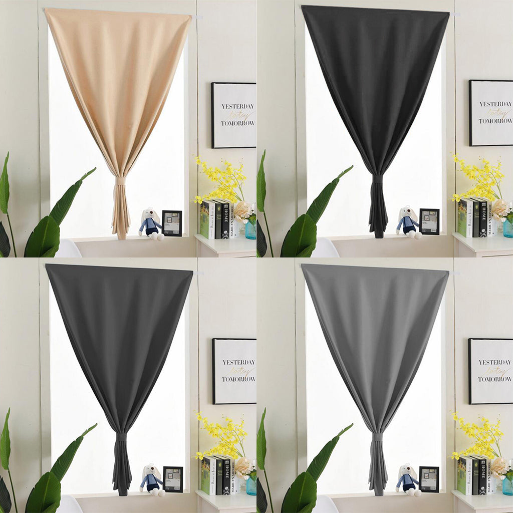 1 Panel Self Adhesive Window Blackout Curtains Drapes Light Gray 1x1.2m