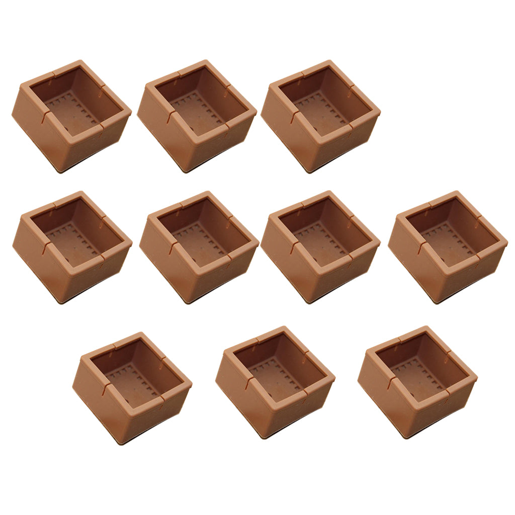 10 Pieces Table Chair Leg Floor Protectors Square 48-55mm