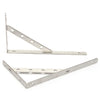 2Pieces Stainless Steel Wall Shelf Bracket Support L Shaped 12 inches
