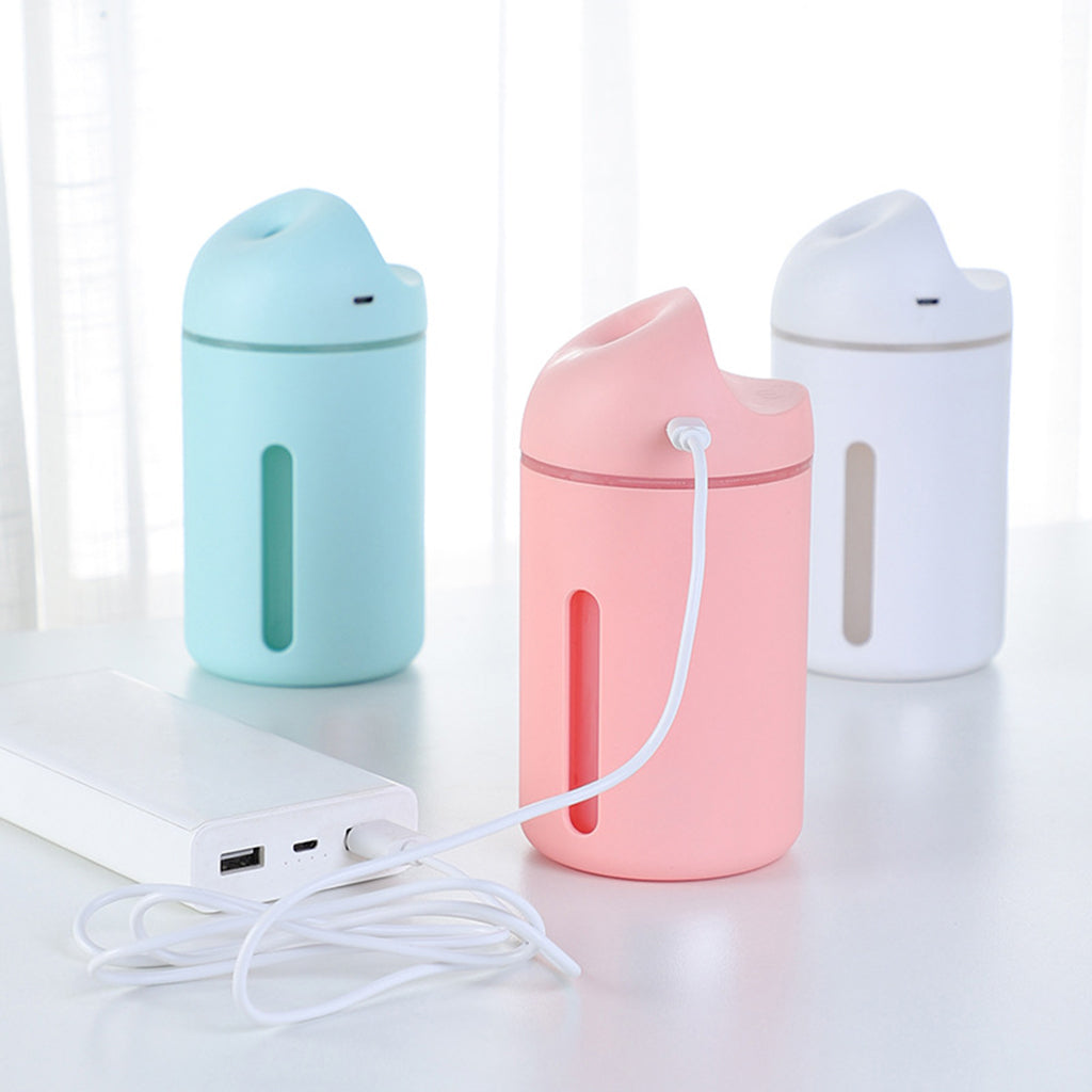 Mini USB Diffuser Car Ultrasonic Mist Humidifier Air Diffuser w light Green