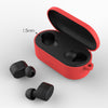 For QCY T1S/QS2 Earbuds Cover Bluetooth Earphone Case Cover Protective Case Arctic White+anti-lost buckle