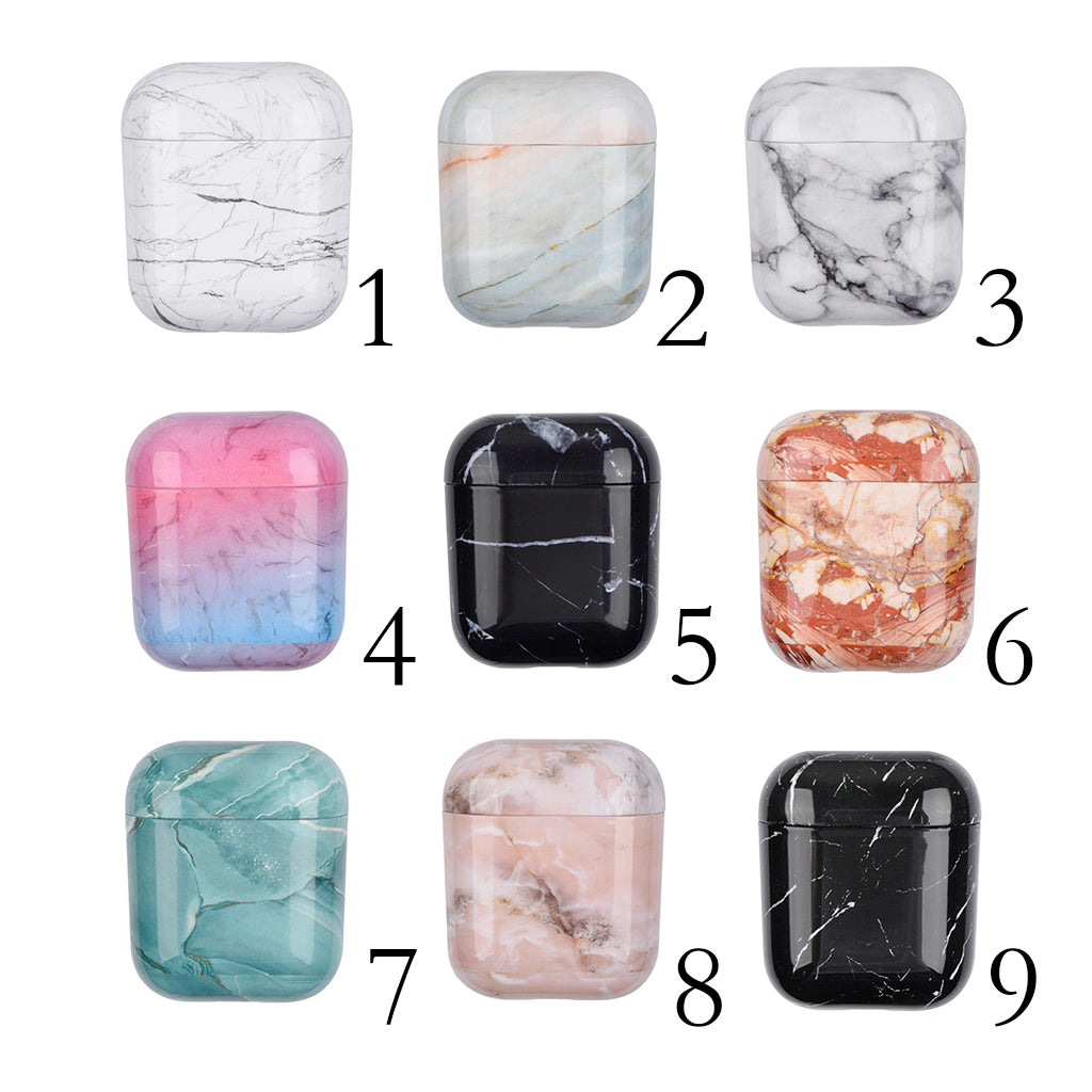 Marble Hard Earphone Case Bag Protective Cover Shell For AirPod 1/2 Gen S01