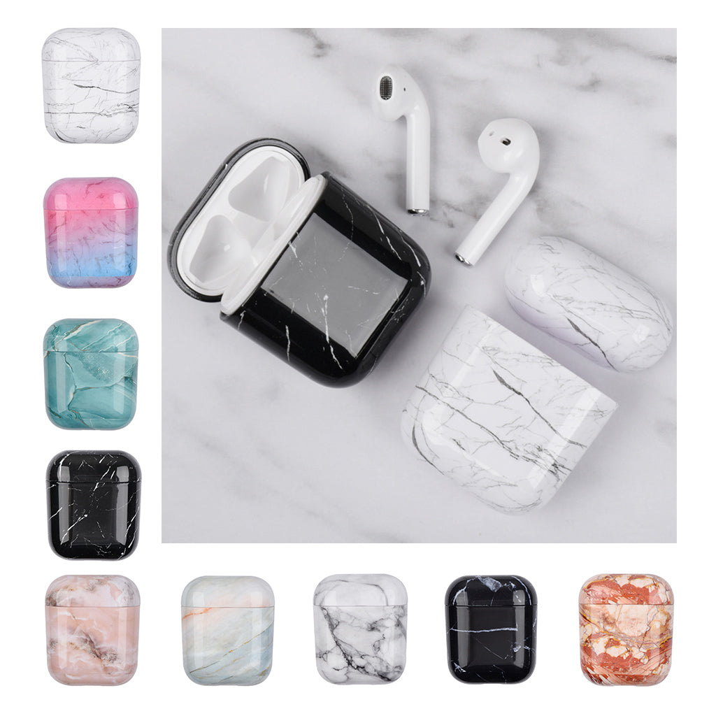 Marble Hard Earphone Case Bag Protective Cover Shell For AirPod 1/2 Gen S01