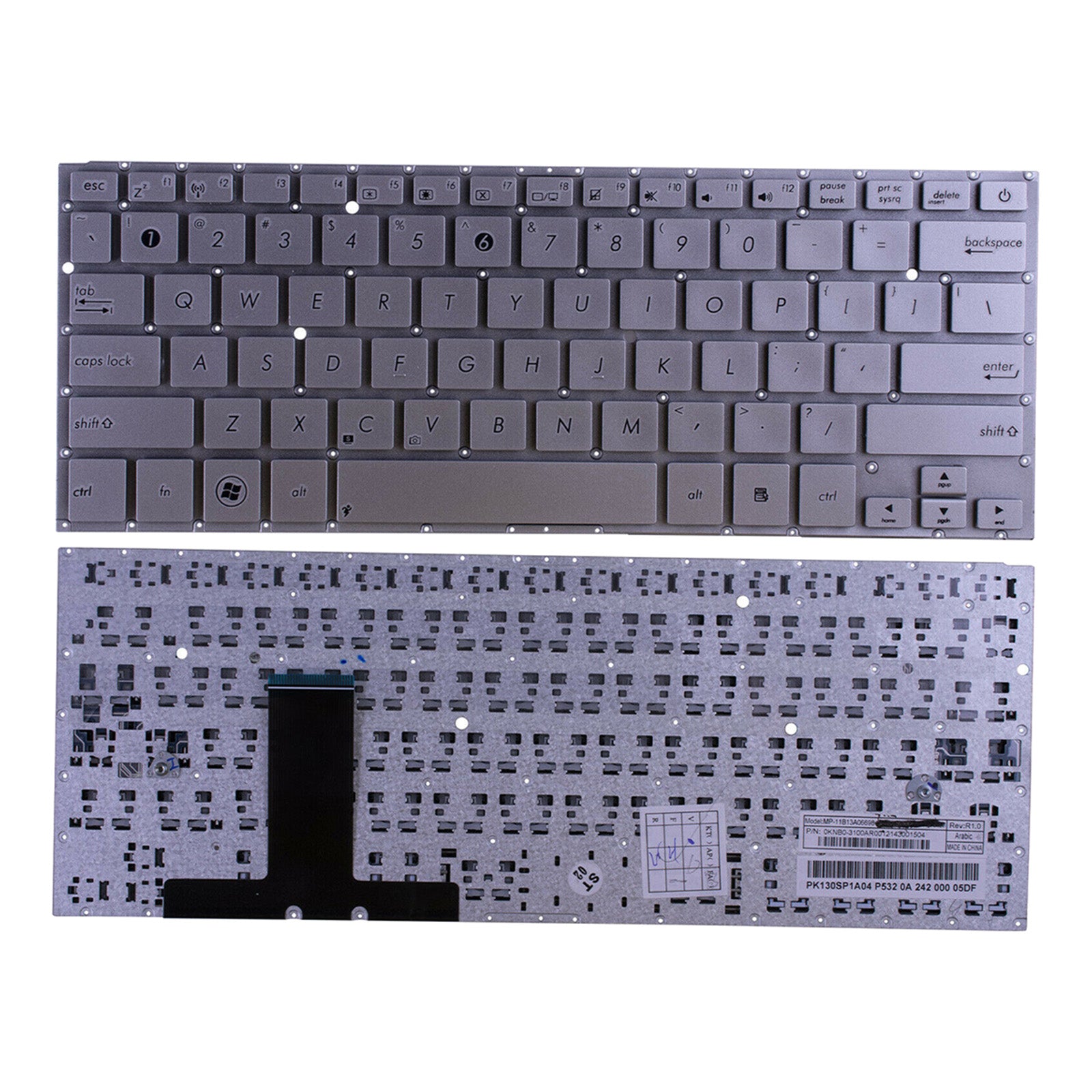 For Asus UX31 UX31E UX31A Layout Keyboard US English Full Keyboard Silver