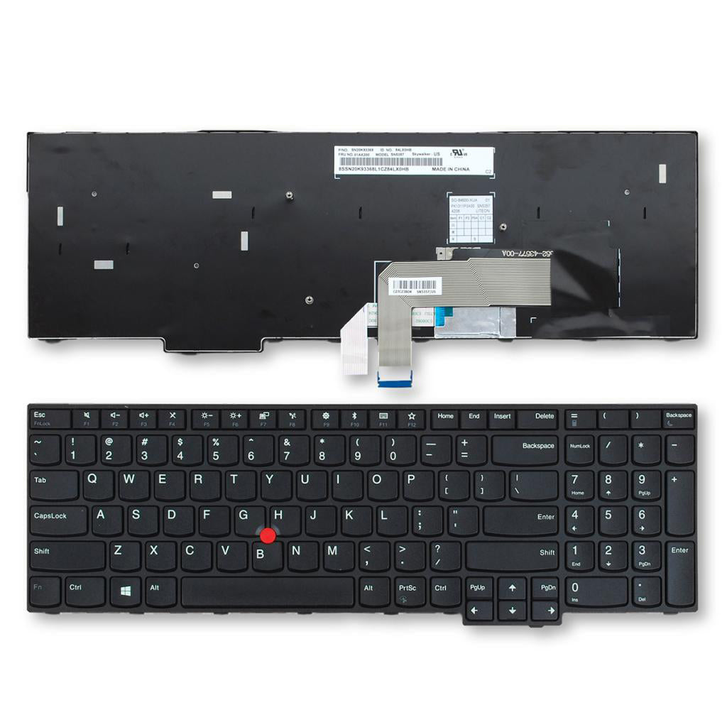 For Lenovo Thinkpad E570 E575 E570C Replacement English Keyboard Black Frame