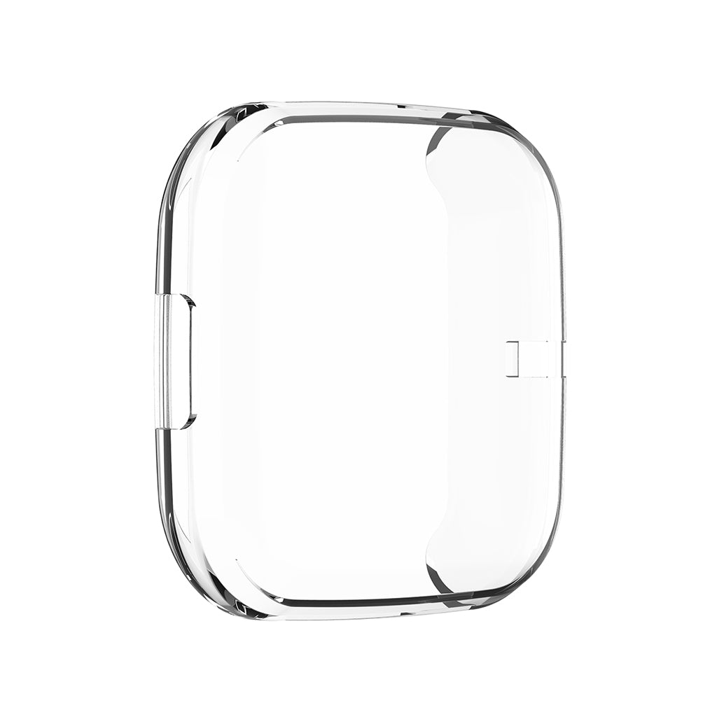 For Fitbit Versa2 Silicone TPU Case Screen Protector Frame Cover HD white