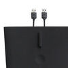 Car Fast Charger for Tesla Model 3 Qi Wireless Double USB Charging Pad Black