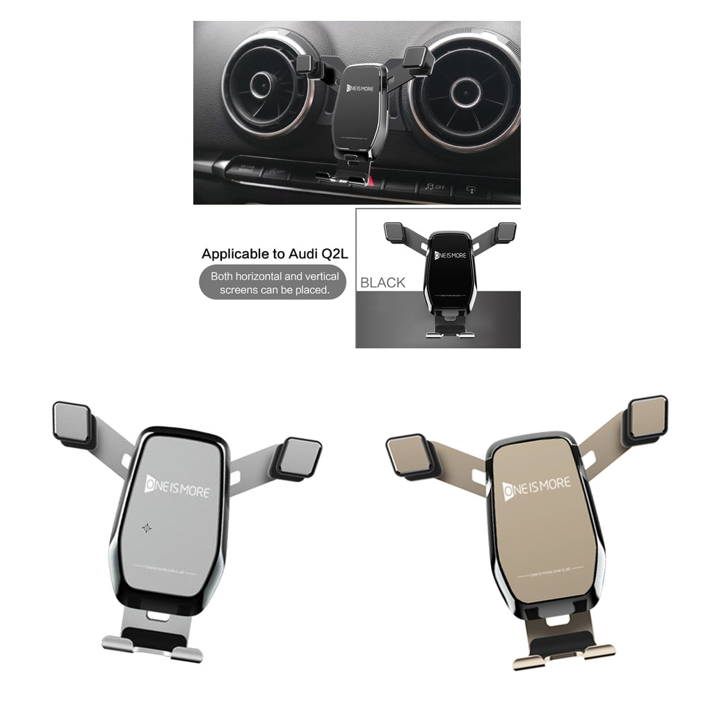 Horizontal & Vertical Phone Air Vent Bracket Car Holder for Audi Q2L Black