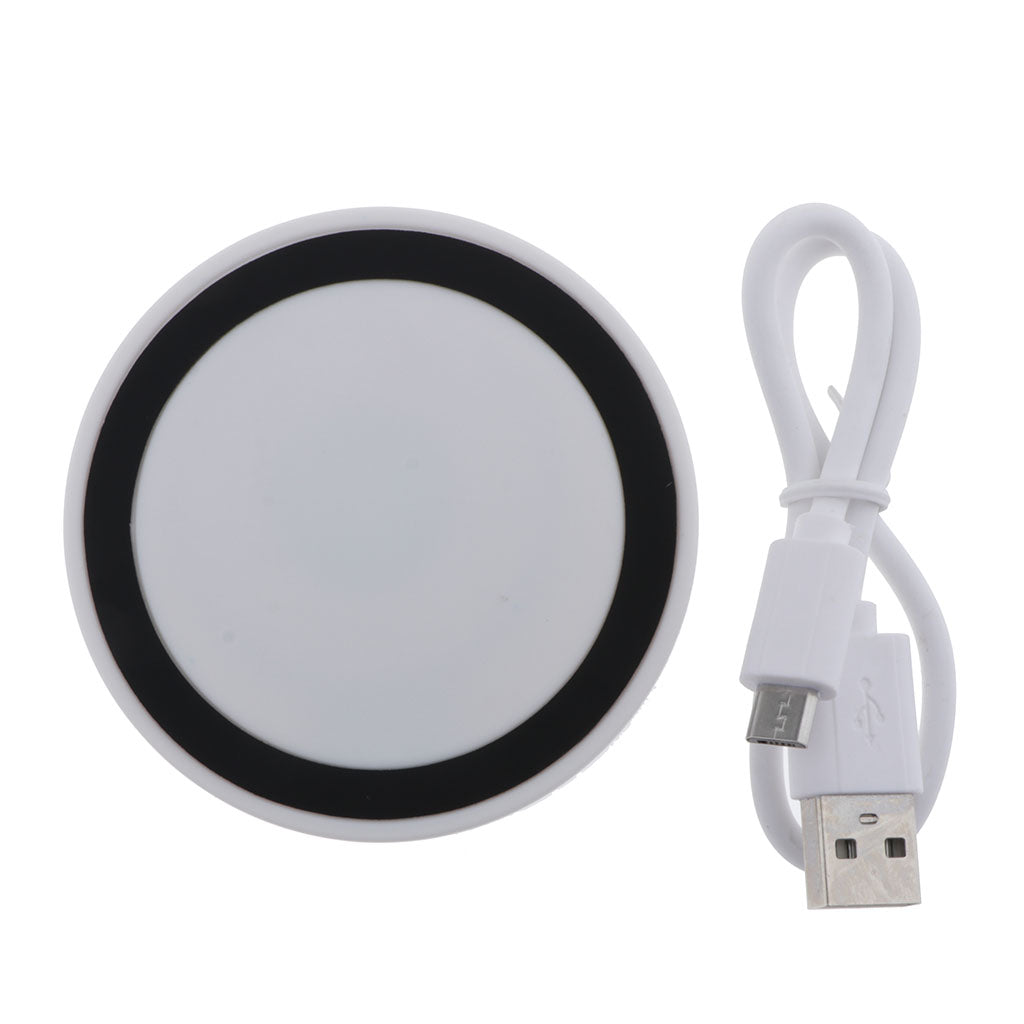 QI Wireless Charger Pad Fast Charging Station for iPhone XS  White +Black